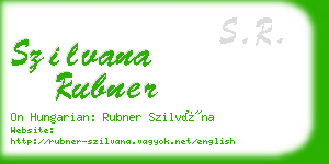 szilvana rubner business card